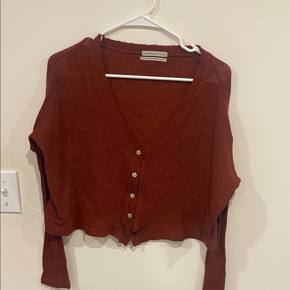 Urban Outfitters Brick Red Cardigan